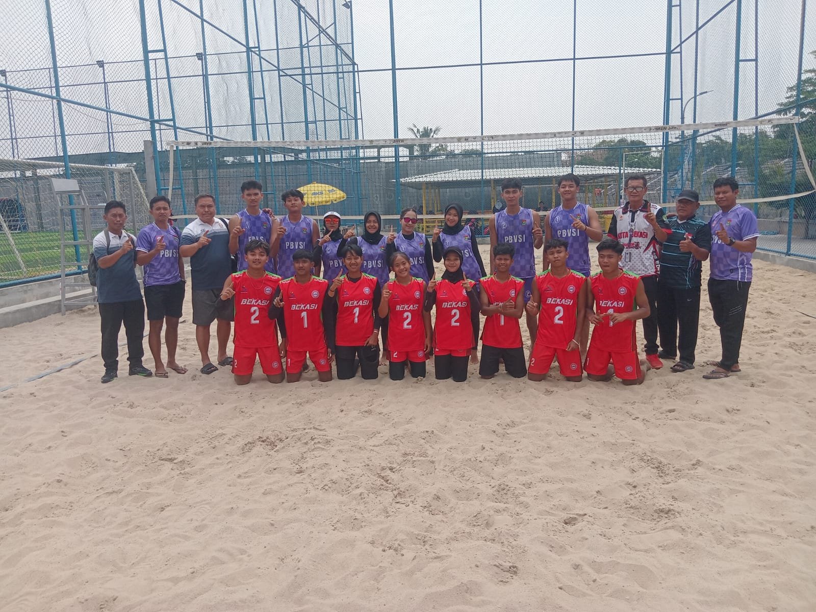 Tim Porprov Voli Pasir Kota Bekasi Gelar Latih Tanding dengan Kabupaten Tangerang